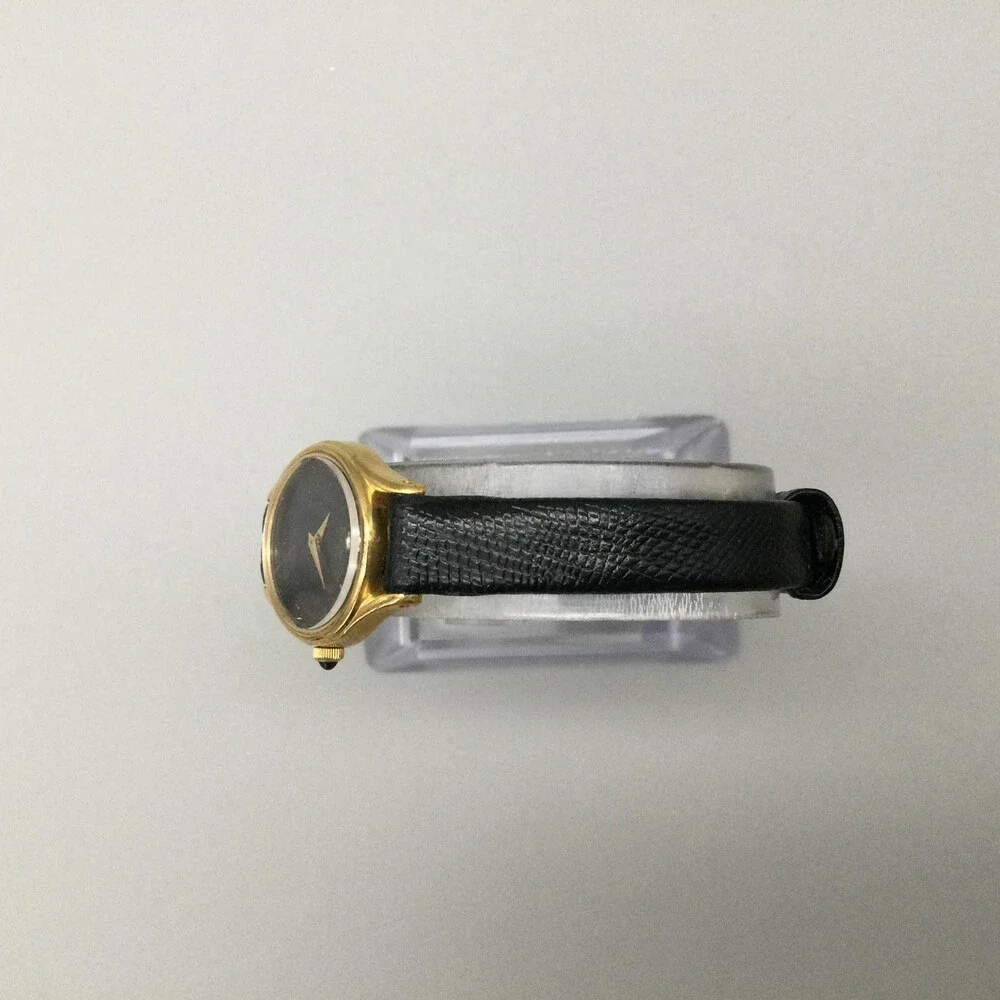 Pulsar Womens Watch 20mm Black Dial Gold Tone Diamond Y580-0019 New Battery